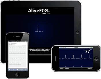 Image: The AliveCor smartphone ECG investigational medical wireless device (Photo courtesy of AliveCor).